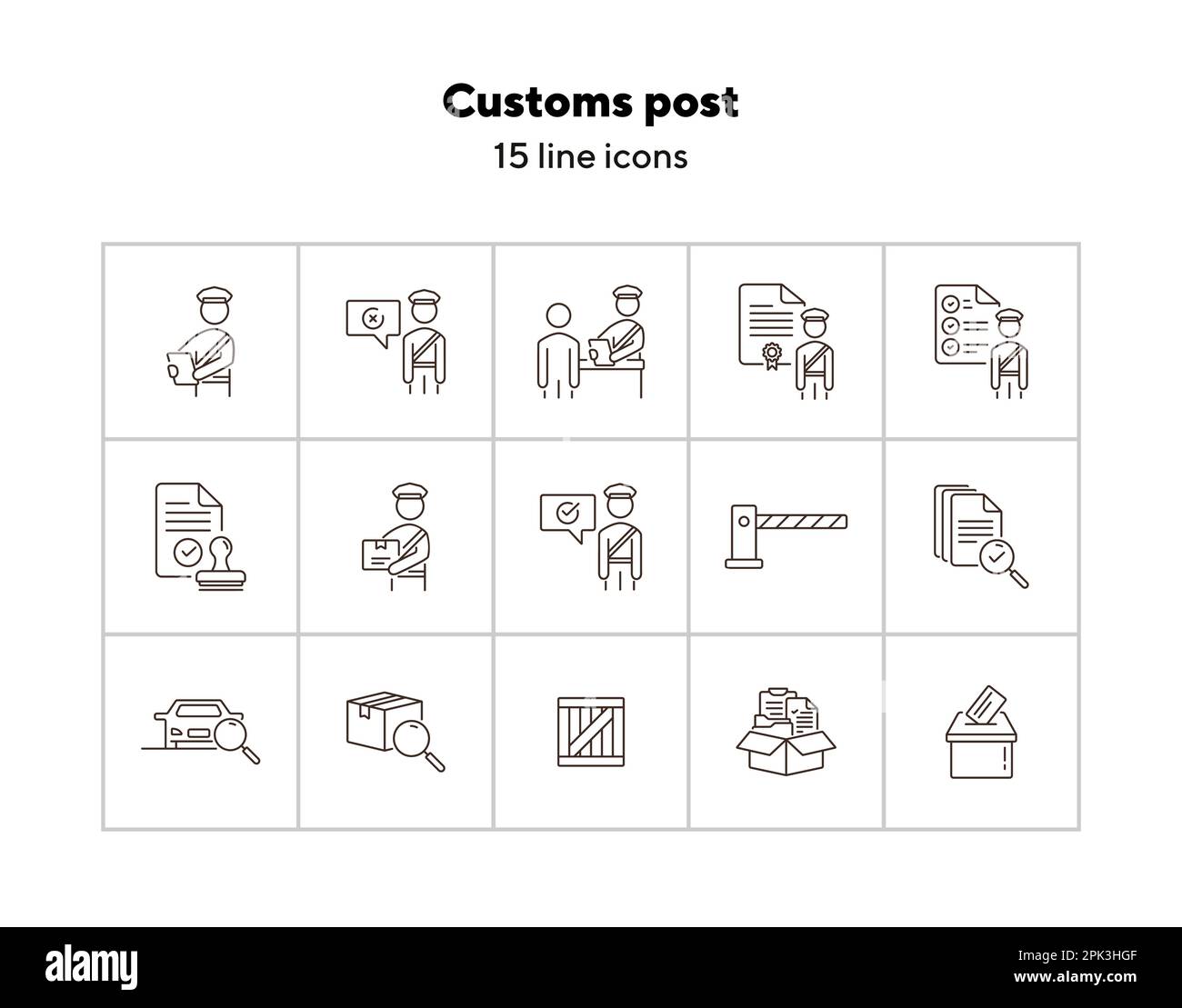 Border inspection post Stock Vector Images - Alamy