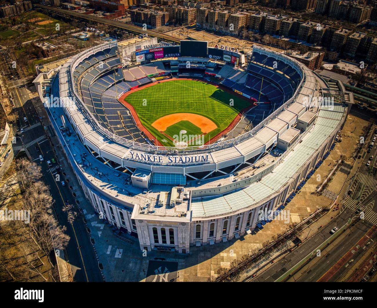 An aerial view of iconic Yankee Stadium in Bronx New York City US An aerial view of iconic Yankee Stadium in Bronx New York City US