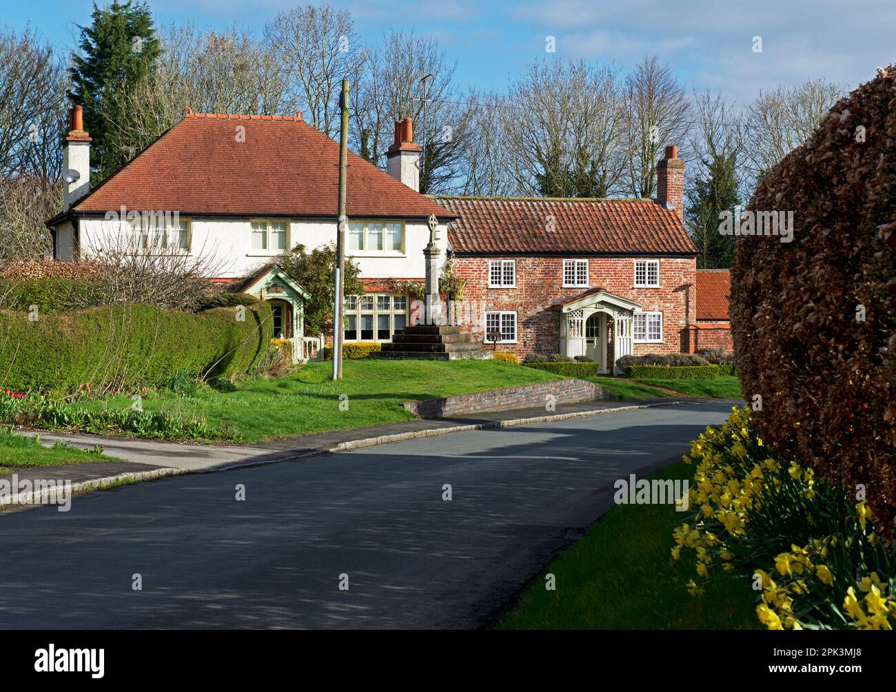 The village of Kilburn, Hambleton, East Yorkshire, England Stock Photo
