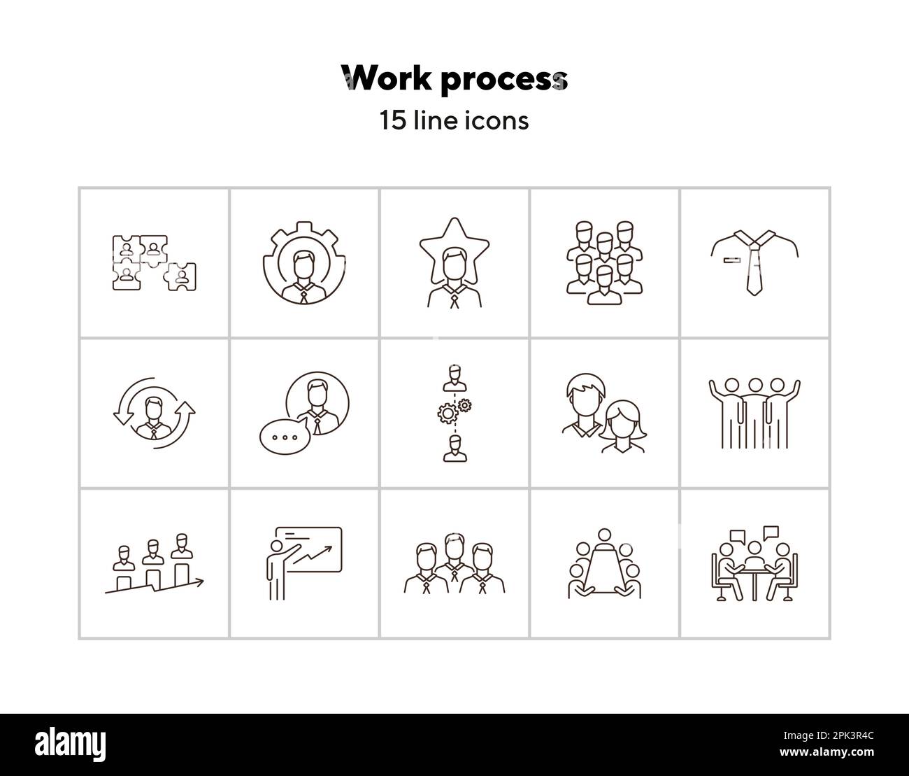 Work process icons Stock Vector Image & Art - Alamy