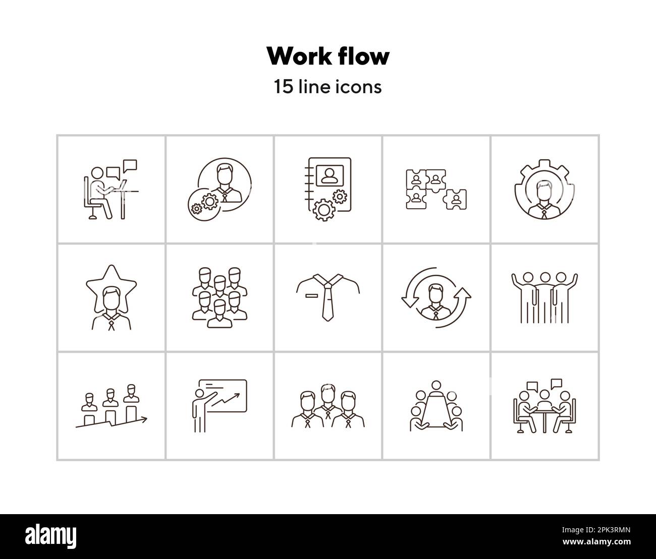 Work flow icons Stock Vector Image & Art - Alamy