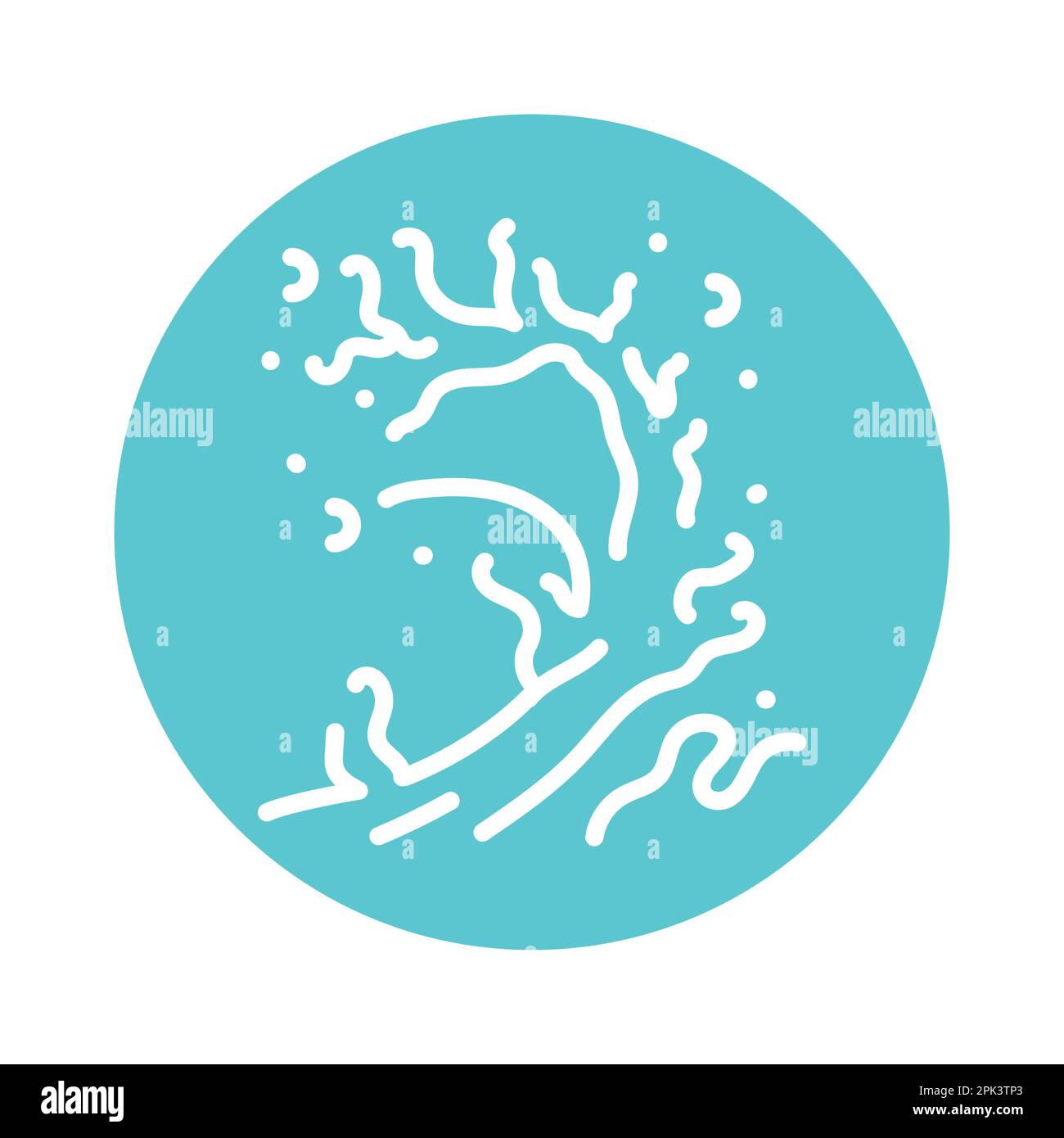 Water splash color line icon. Liquid flow. Natural resource Stock ...