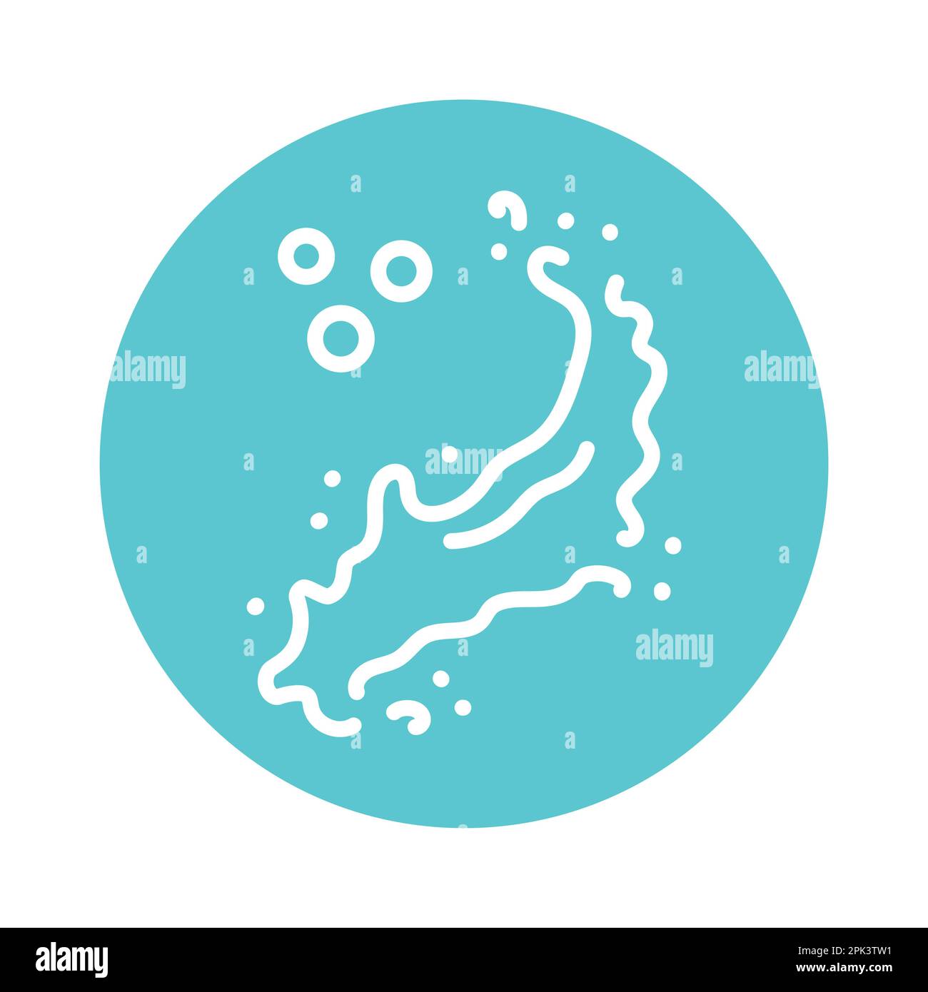 Water splash color line icon. Liquid flow. Natural resource Stock ...