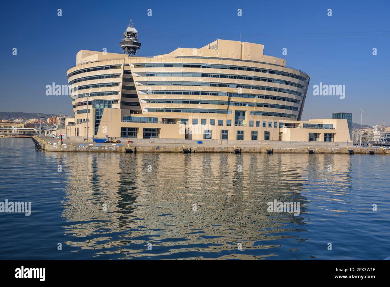 World Trade Center building in the Port Vell (old port) of Barcelona (Catalonia, Spain) ESP Edificio del World Trade Center en el Port Vell BCN España Stock Photo