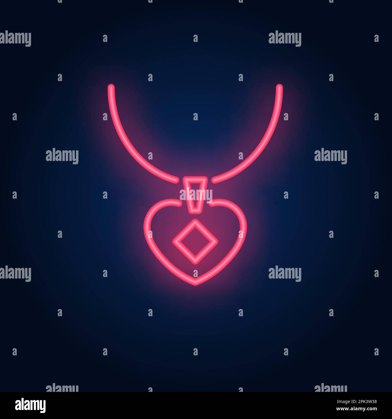 Pendant neon sign Stock Vector