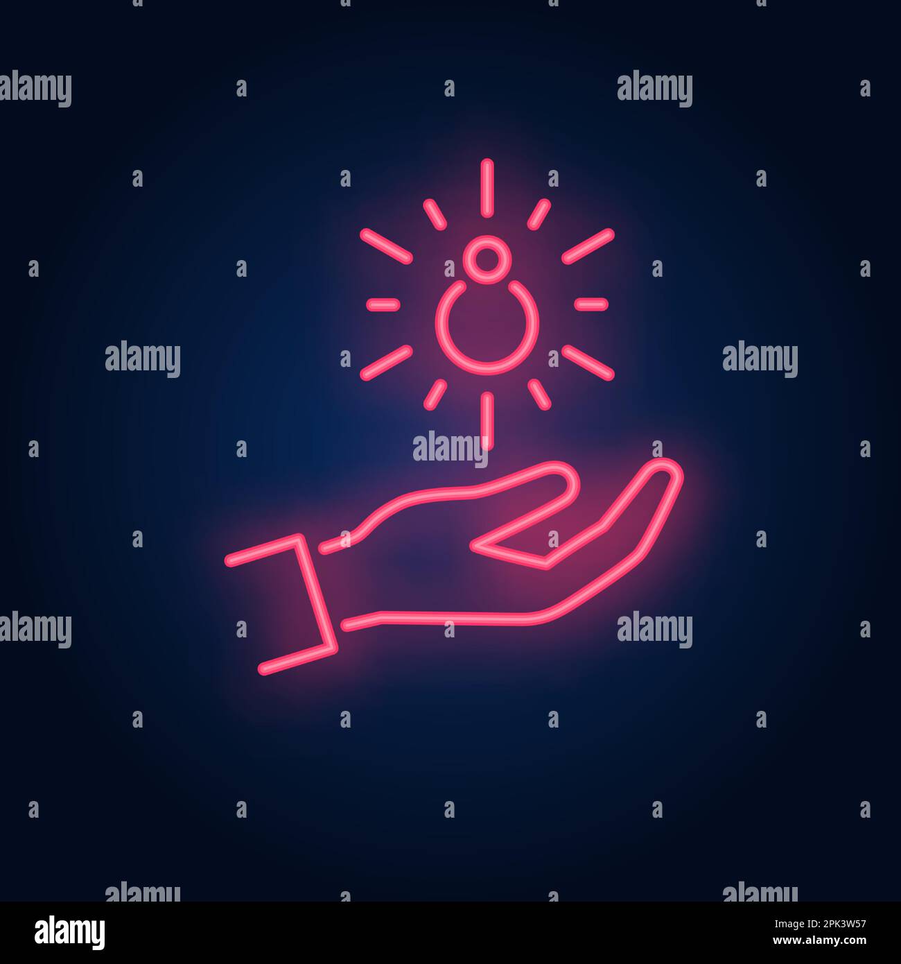 Jewelry purchasing neon sign Stock Vector