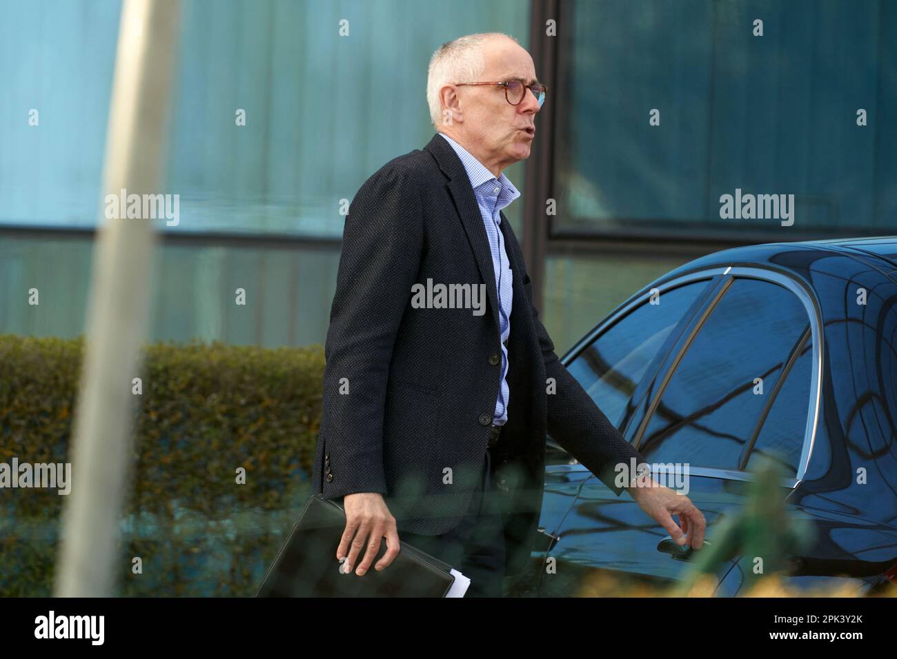 Hahn, Germany. 05th Apr, 2023. Peter Adrian, CEO of Trierbased real