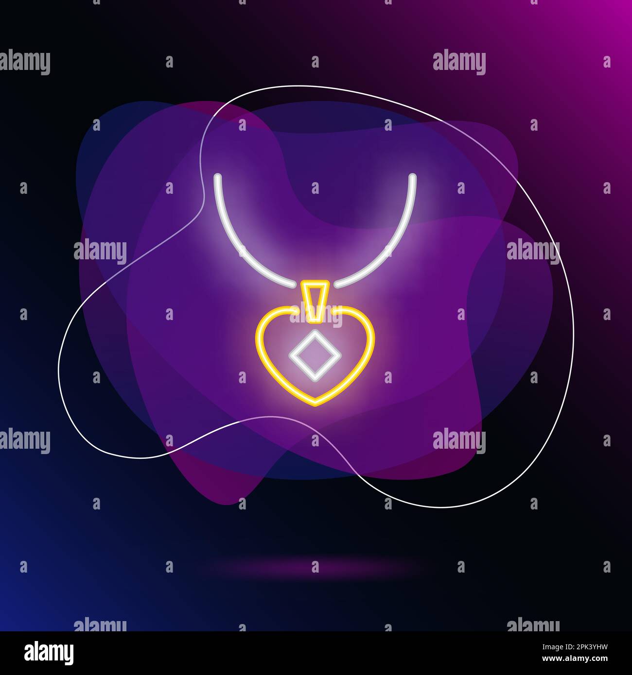 Pendant neon sign Stock Vector