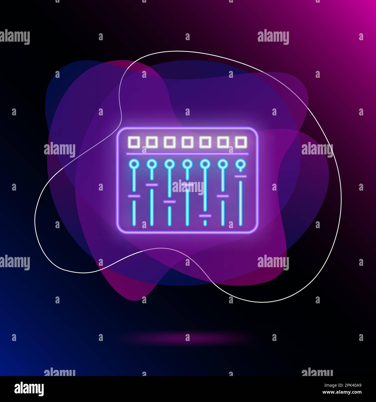 Mixing desk neon sign Stock Vector Image & Art Alamy