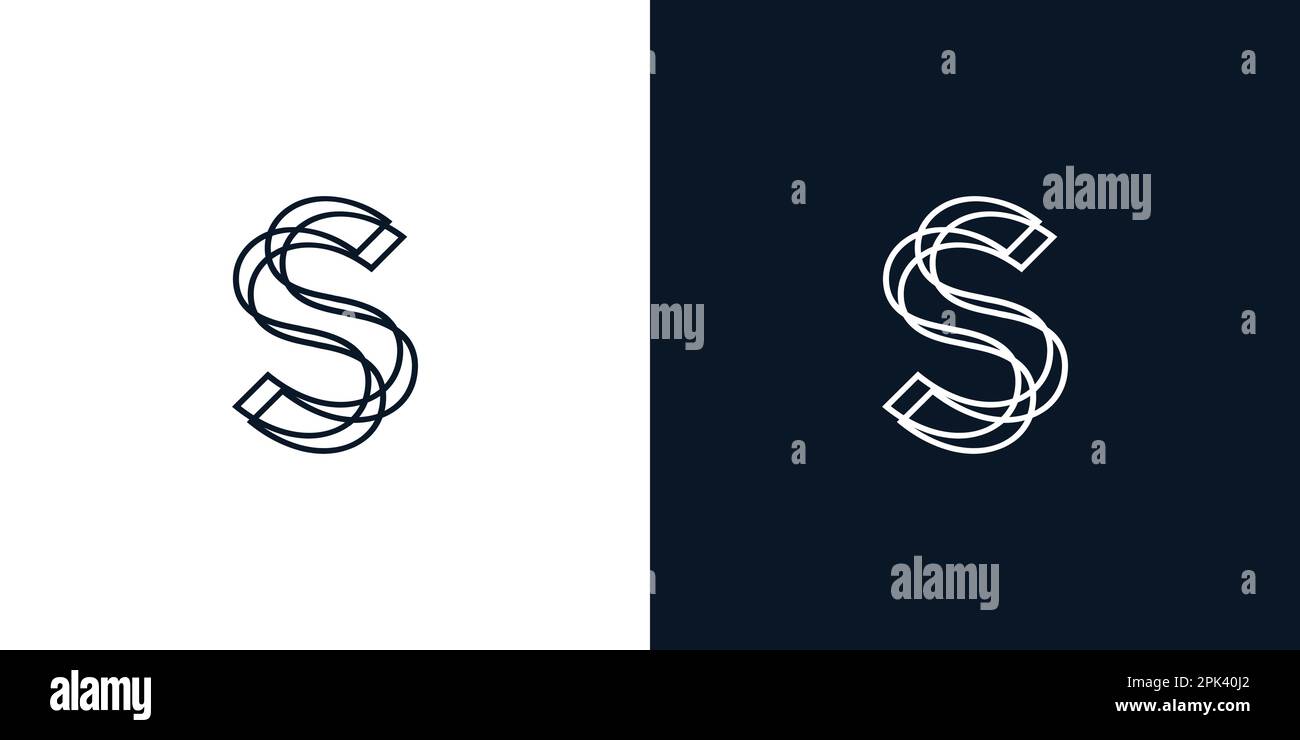 Modern and unique letter S initials logo design 4 Stock Vector Image ...