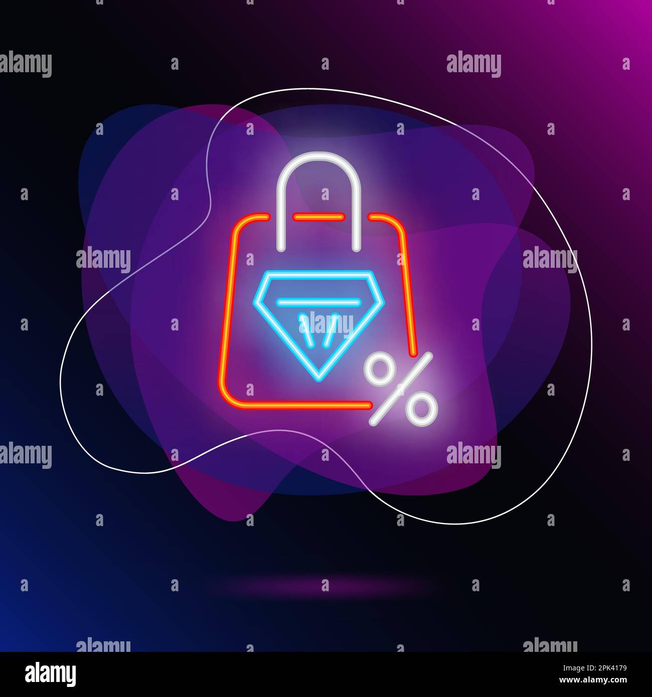 Jewelry shop neon Stock Vector