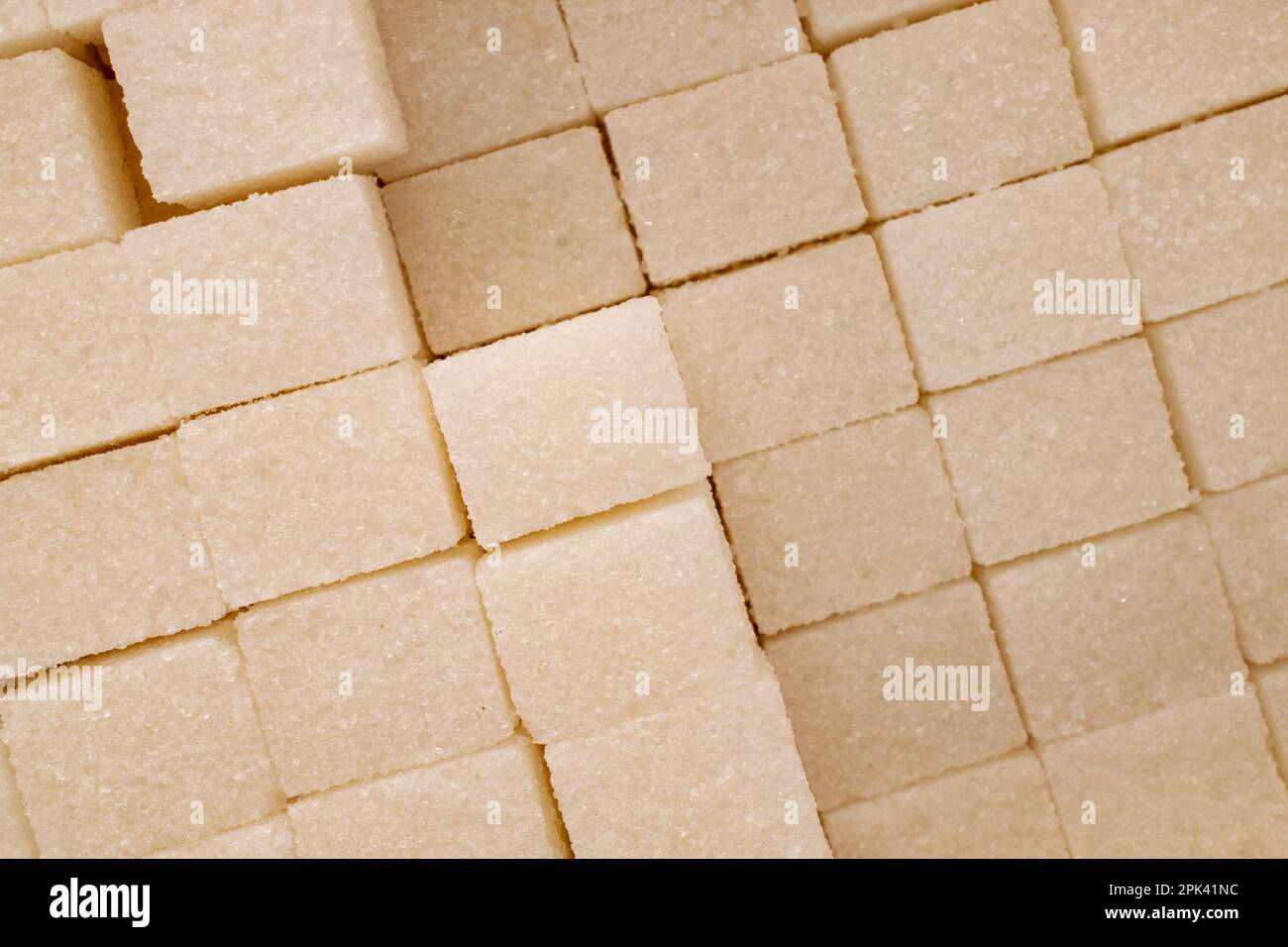 A few cubes of white sugar, macro, top view Stock Photo - Alamy