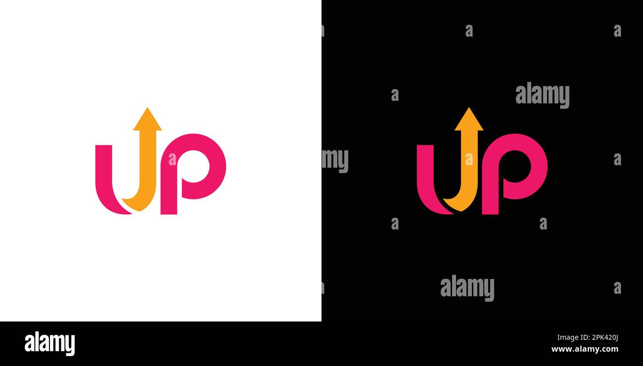 Unique and modern Up logo design 5 Stock Vector