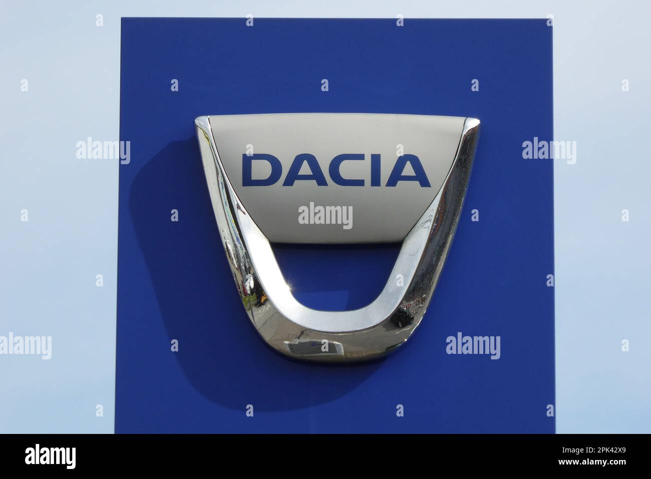 Dacia / Schriftzug / Logo Stock Photo