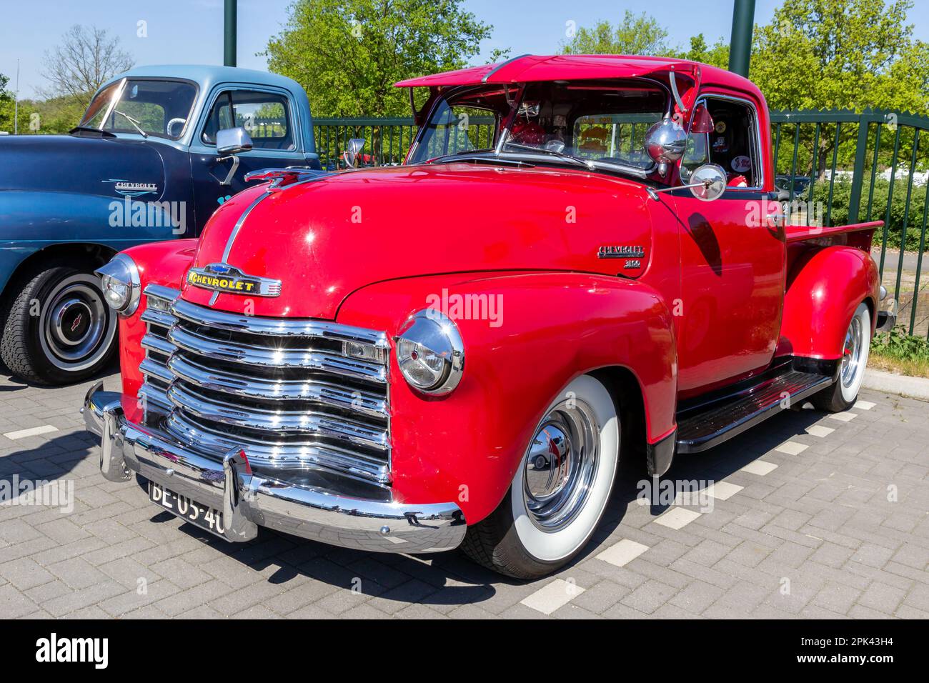 1951 Chevrolet 3100 Pickup classic truck on the parking lot. Rosmalen, The Netherlands - May 8, 2016 Stock Photo