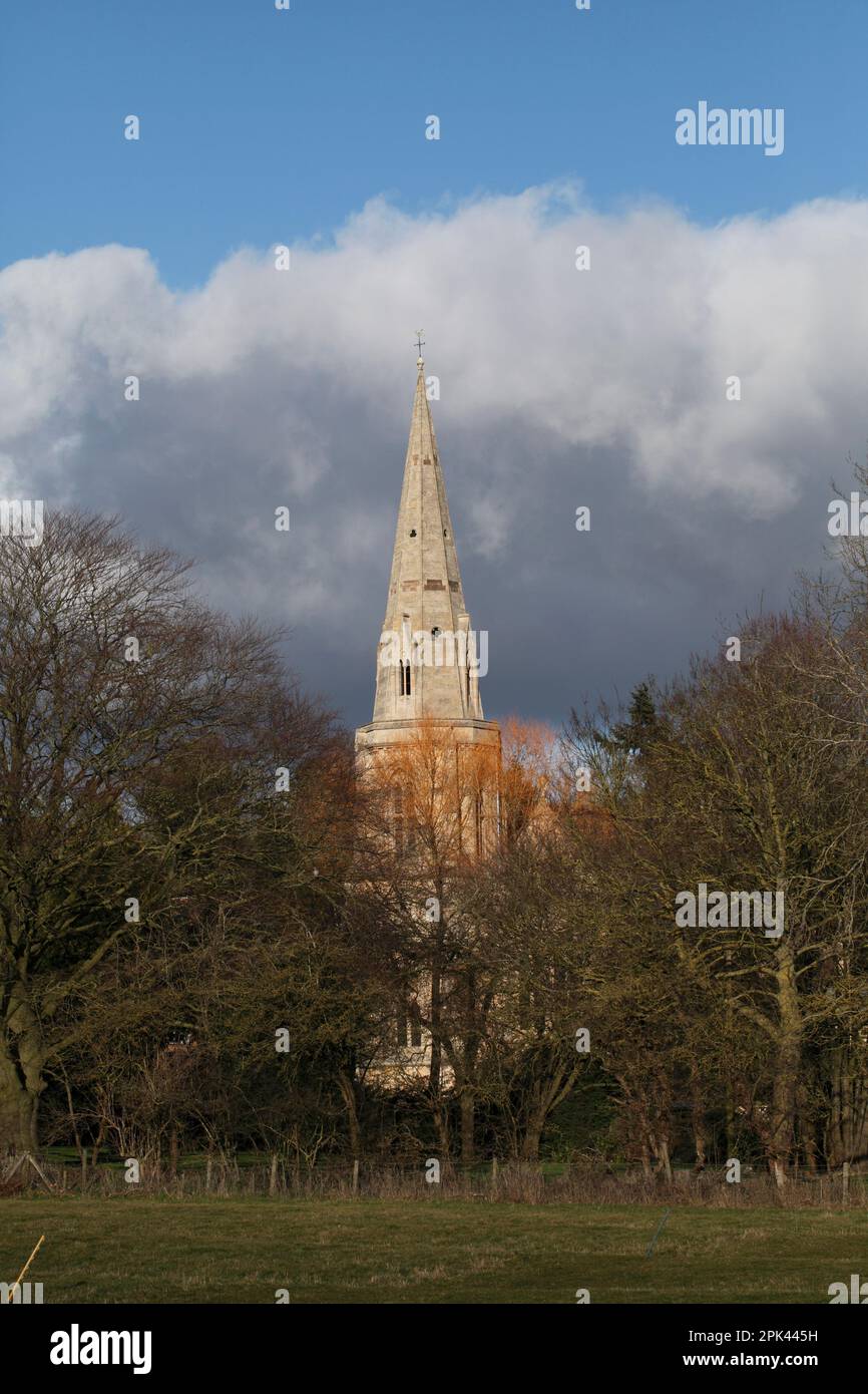 Parish Church of All Saints, Nocton. Lincolnshire, Stock Photo