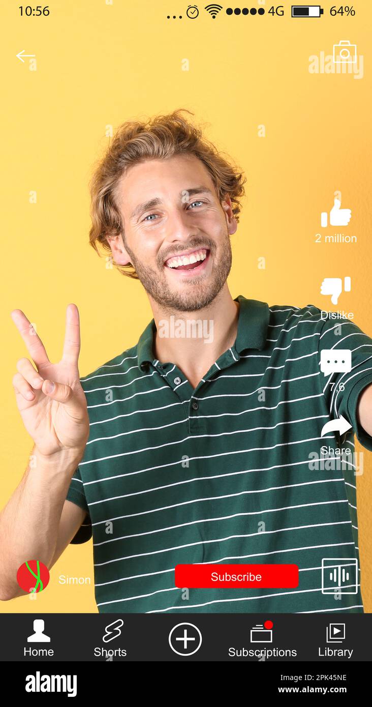 Live streaming screen interface hi-res stock photography and images - Alamy