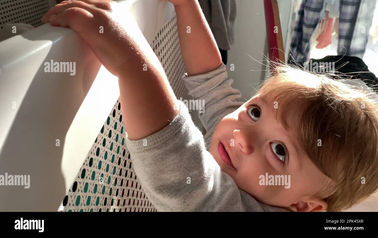 Toddler climbing bed hires stock photography and images Alamy