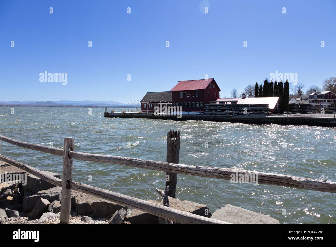The Old Dock Lake Champlain in New York Stock Photo Alamy