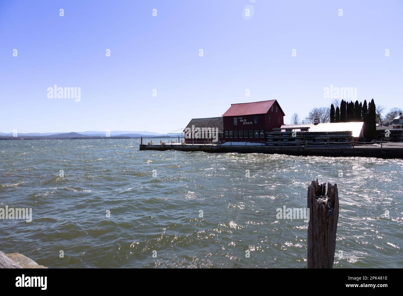 The Old Dock Lake Champlain in New York Stock Photo Alamy