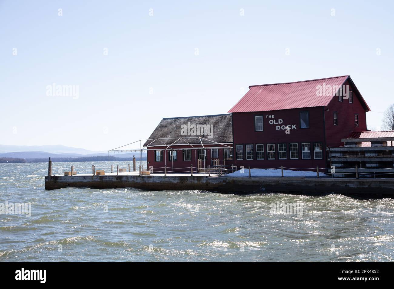 The Old Dock Lake Champlain in New York Stock Photo Alamy
