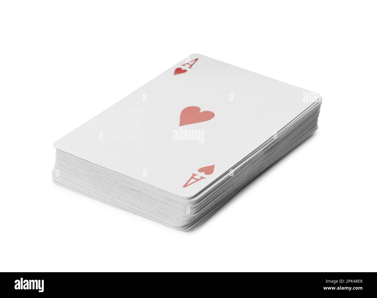 Deck of playing cards on white background Stock Photo Alamy