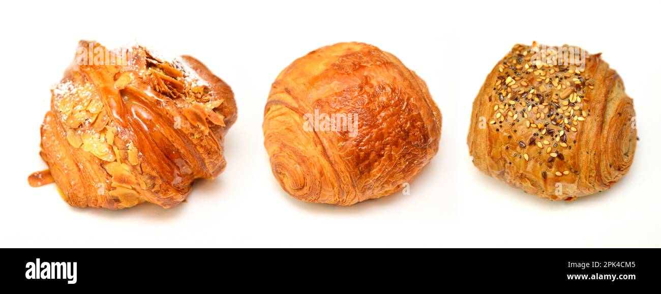 Fresh Croissant isolated on white background Stock Photo - Alamy