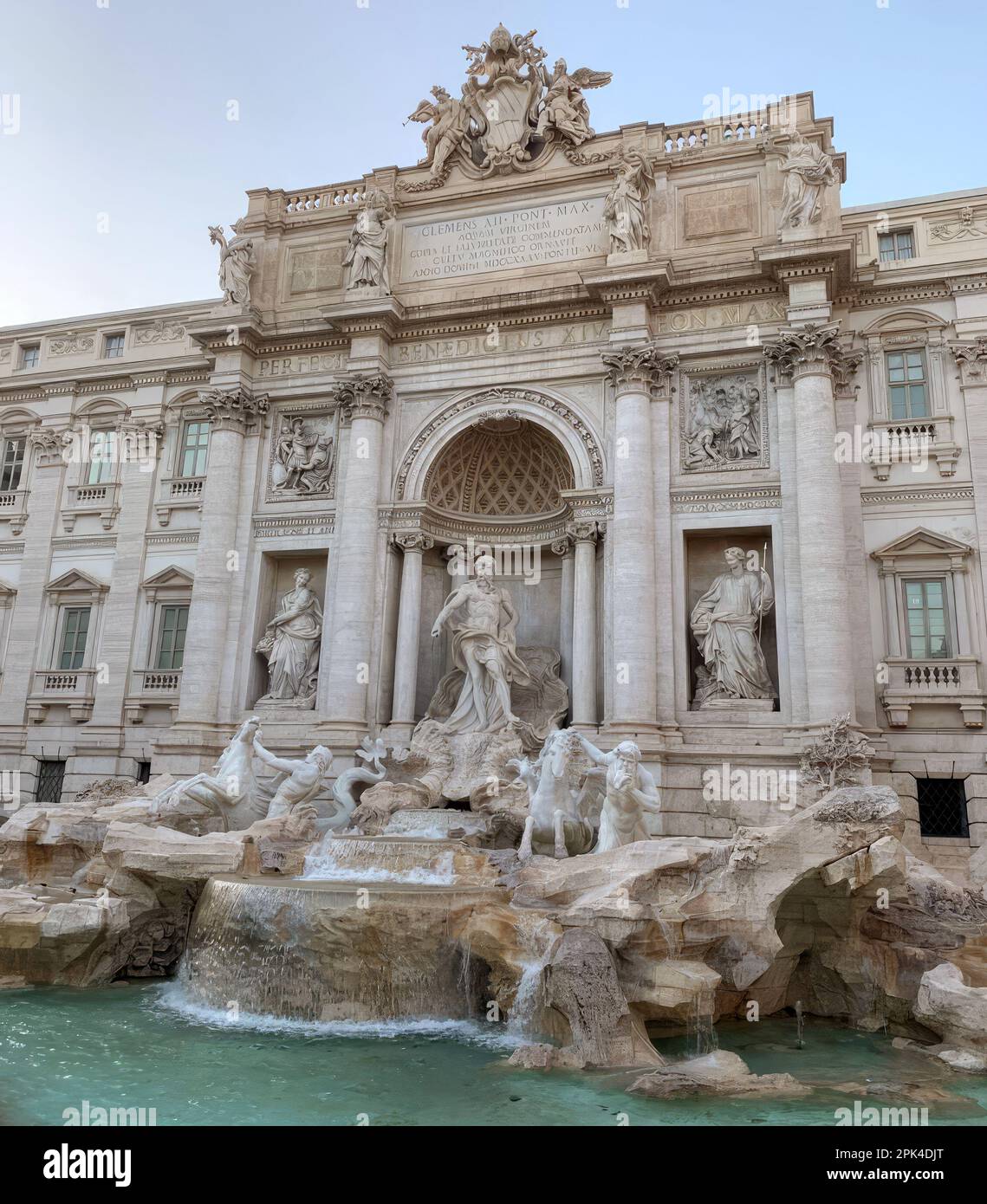 The Trevi Fountain, Rome, Italy, featuring the statue of Oceanus - the ...