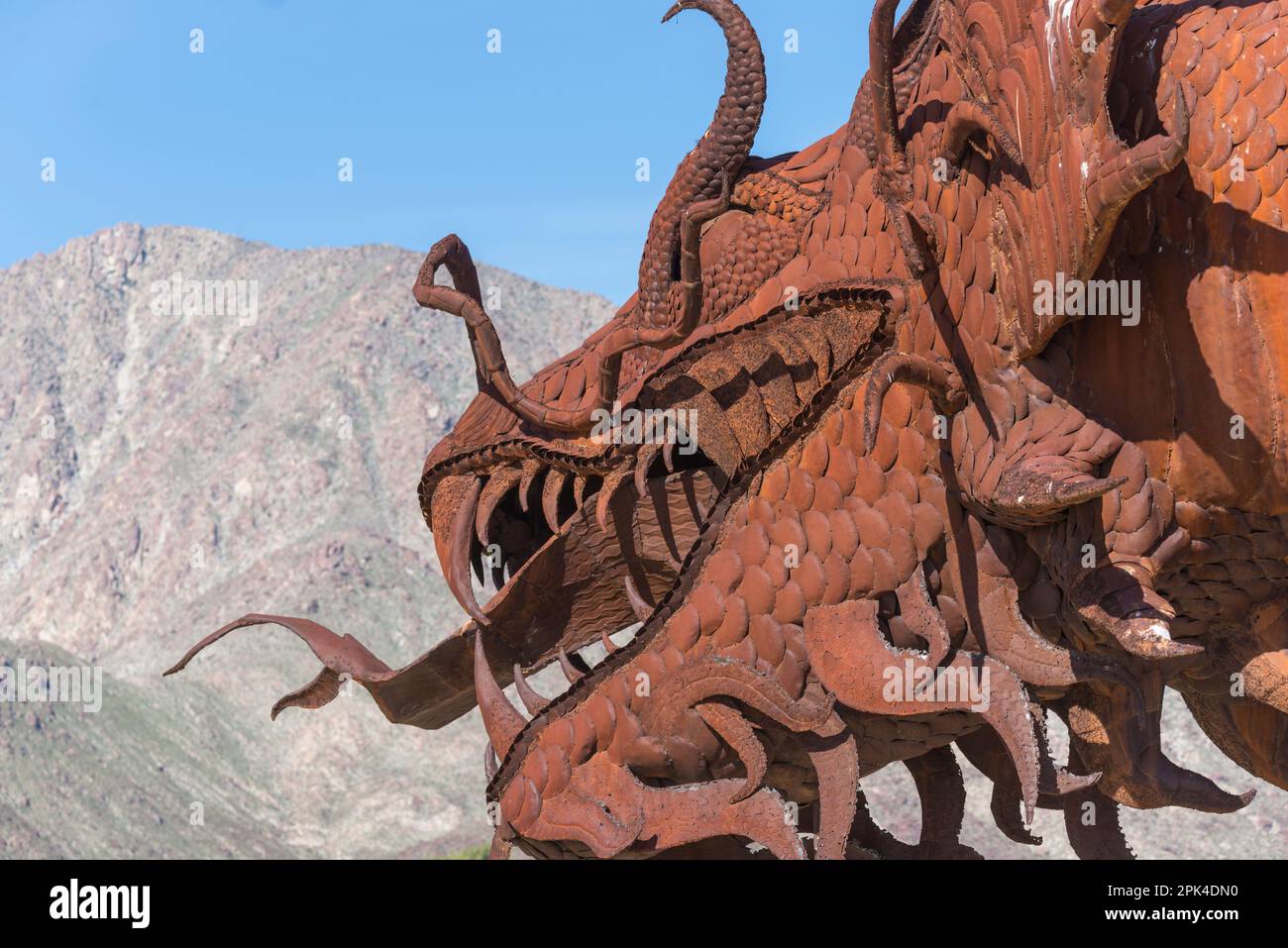 Sculptures in Anza Borrego State Park. Sculptures are by Ricardo