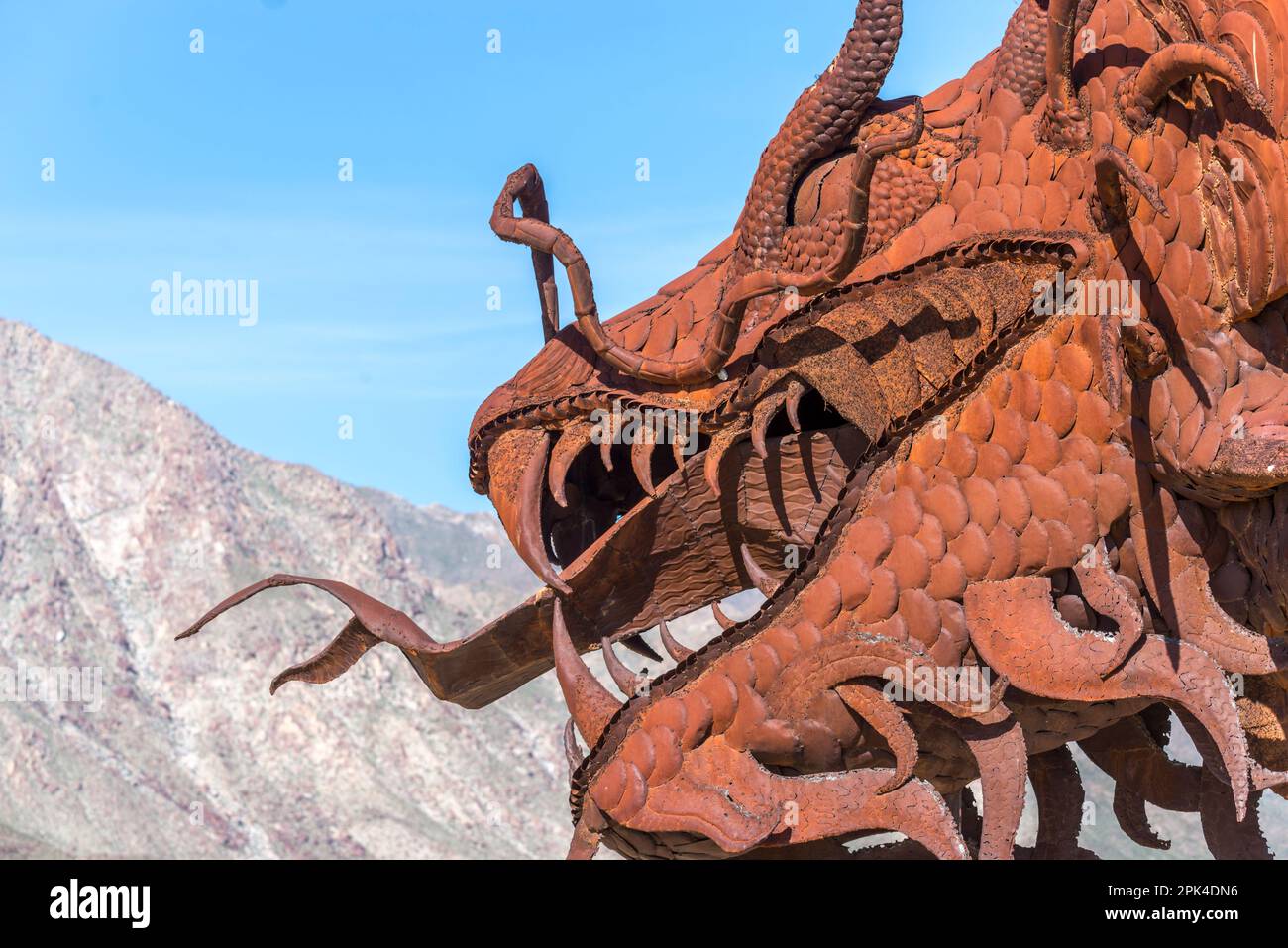 Sculptures in Anza Borrego State Park. Sculptures are by Ricardo