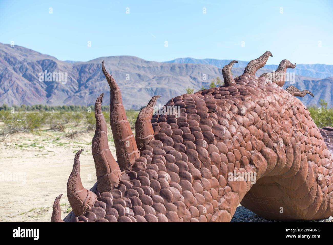 Sculptures in Anza Borrego State Park. Sculptures are by Ricardo