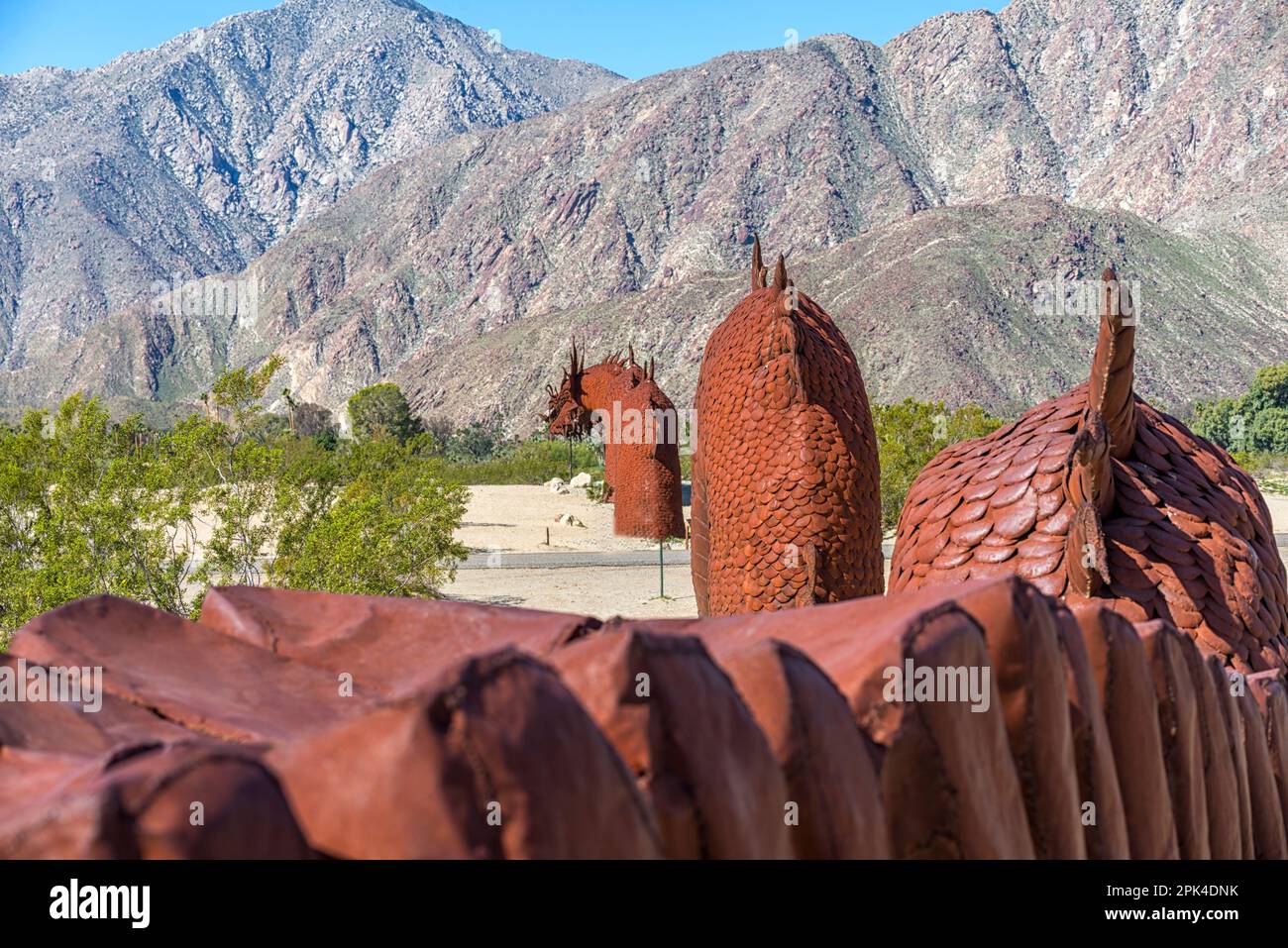 Sculptures in Anza Borrego State Park. Sculptures are by Ricardo