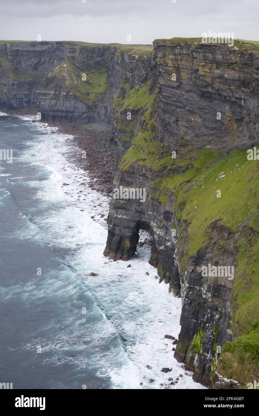 Cliffs of Moher, or Aillte an Mhothair, in County Clare Ireland EIRE Stock Photo