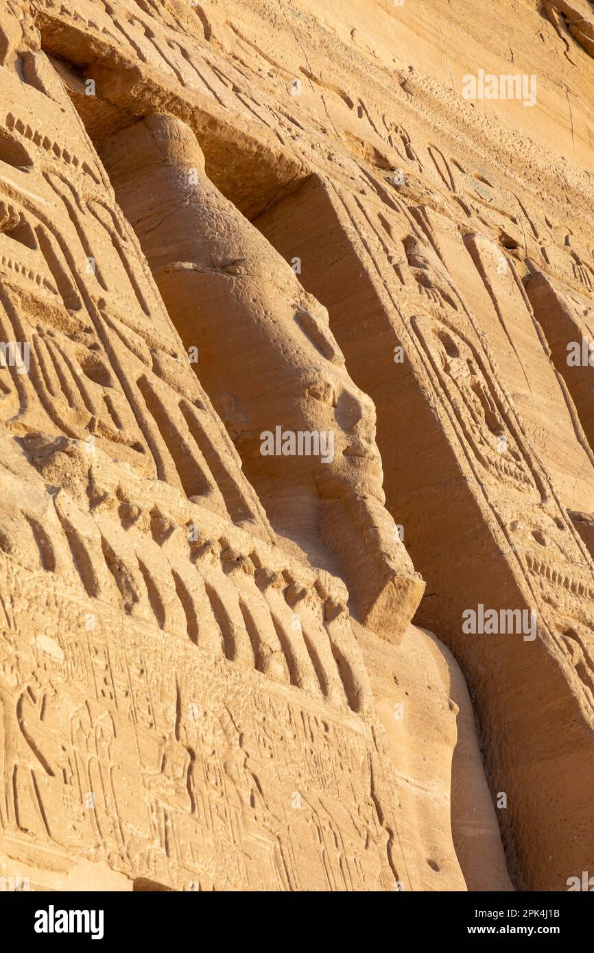 The Small Temple at Abu Simbel, Egypt, North East Africa Stock Photo