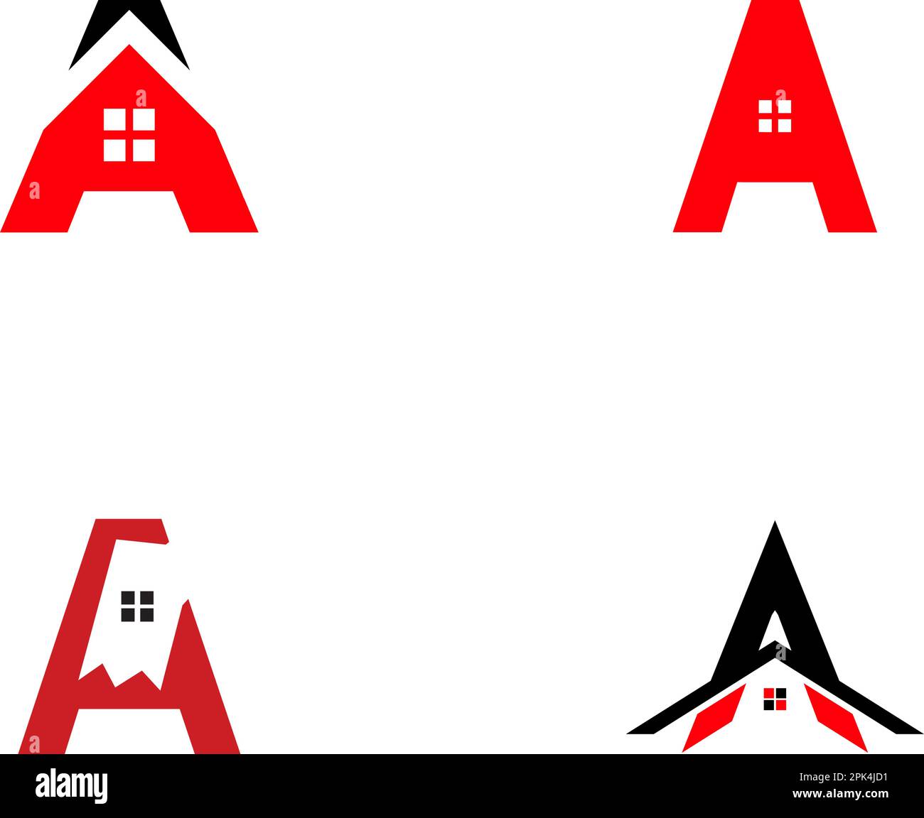 Set of Initial letter A real estate logo vector Stock Vector Image ...