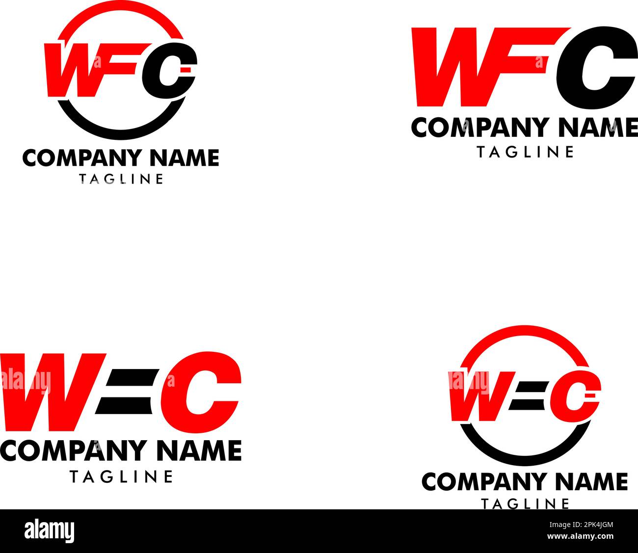 Set of Initial Letter WFC Logo Template Design Stock Vector Image & Art ...