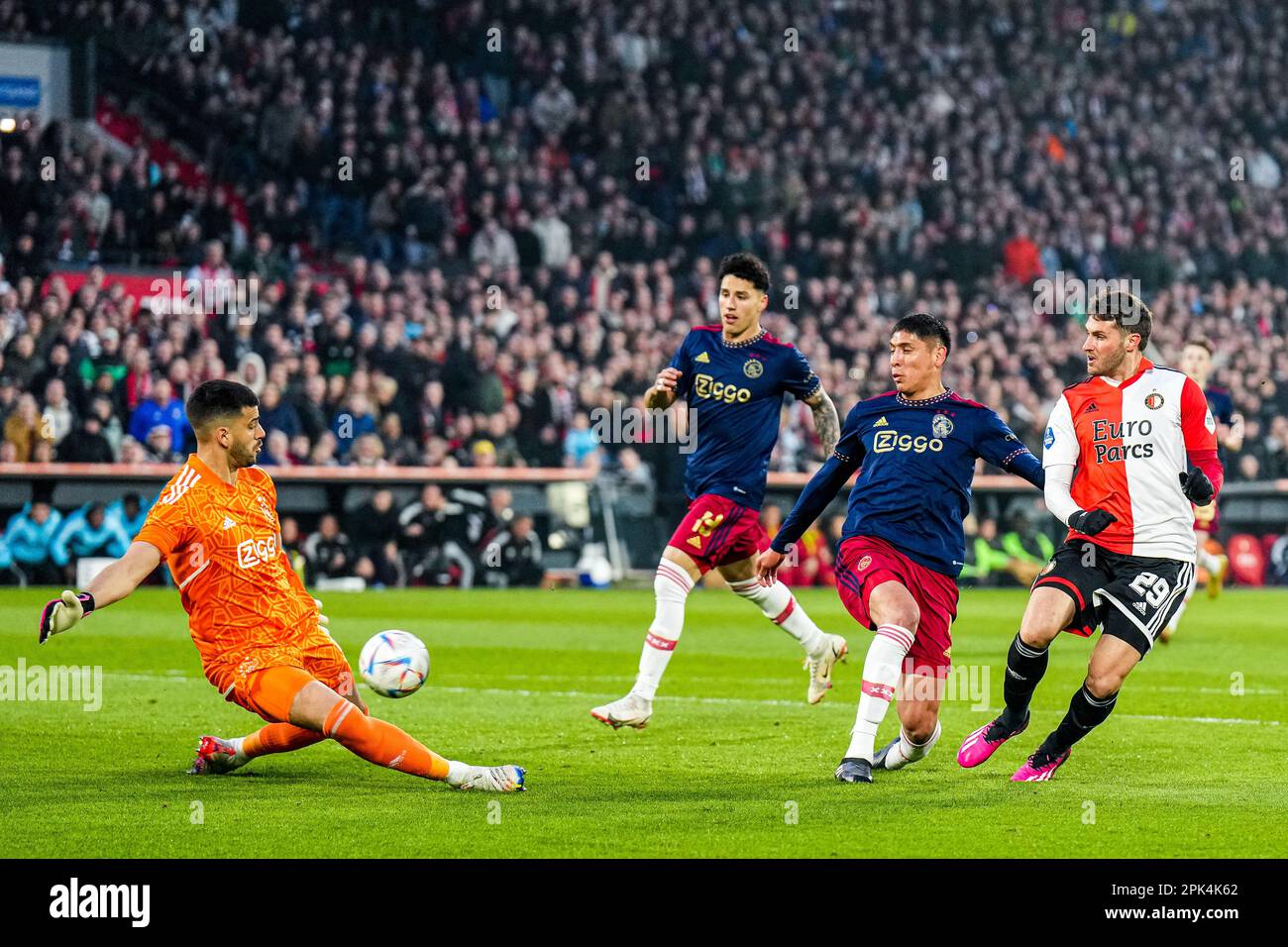 Rotterdam, Netherlands - 05/04/2023, Ajax goalkeeper Geronimo Rulli ...