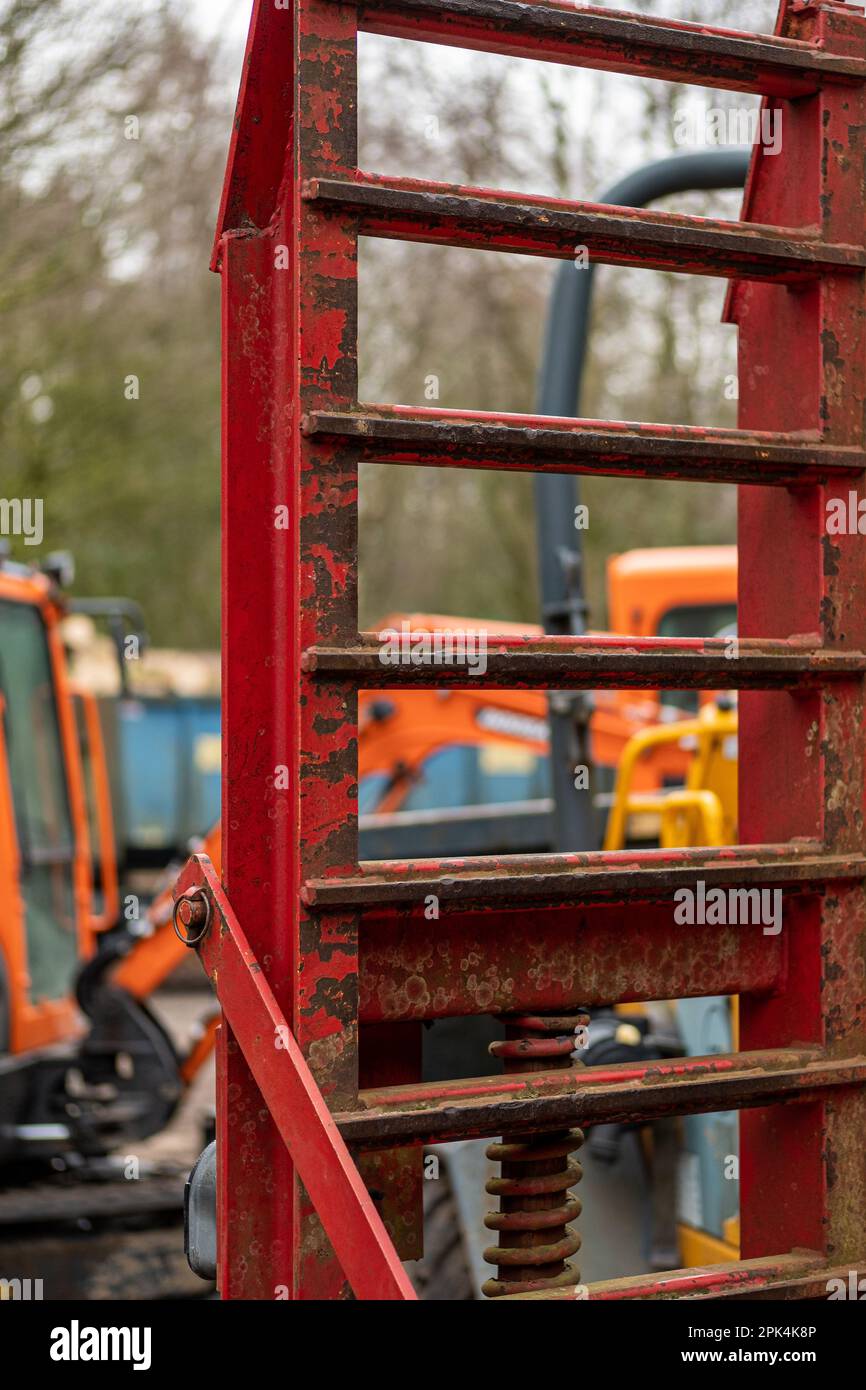 Excavators ramp for loading vehicles, close up Stock Photo Alamy