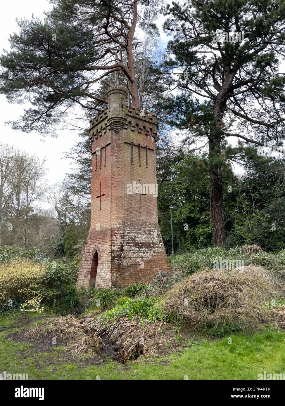 Bournemouth, UK March 19th 2023 The Seafield Gardens Water Tower in