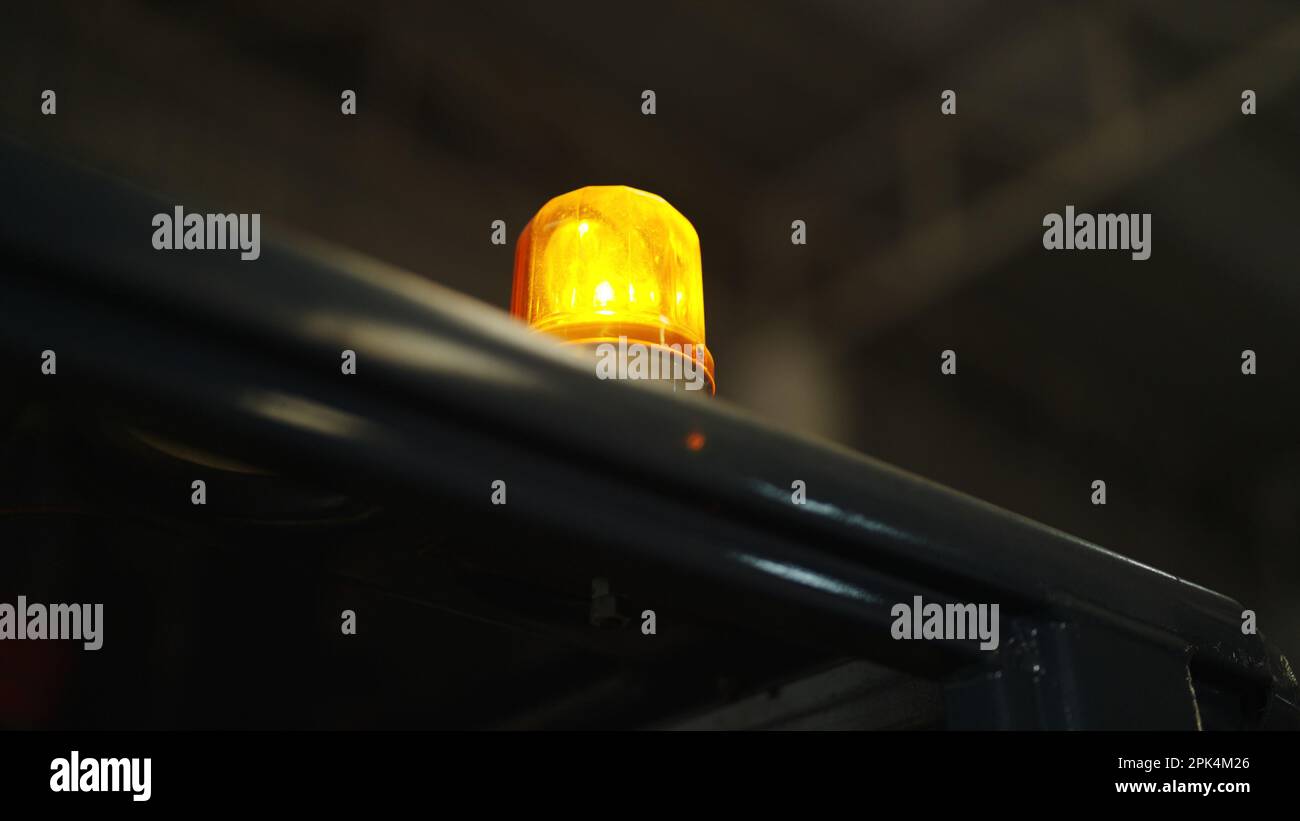 Yellow emergency siren, Flashing light, Warning light Stock Photo Alamy