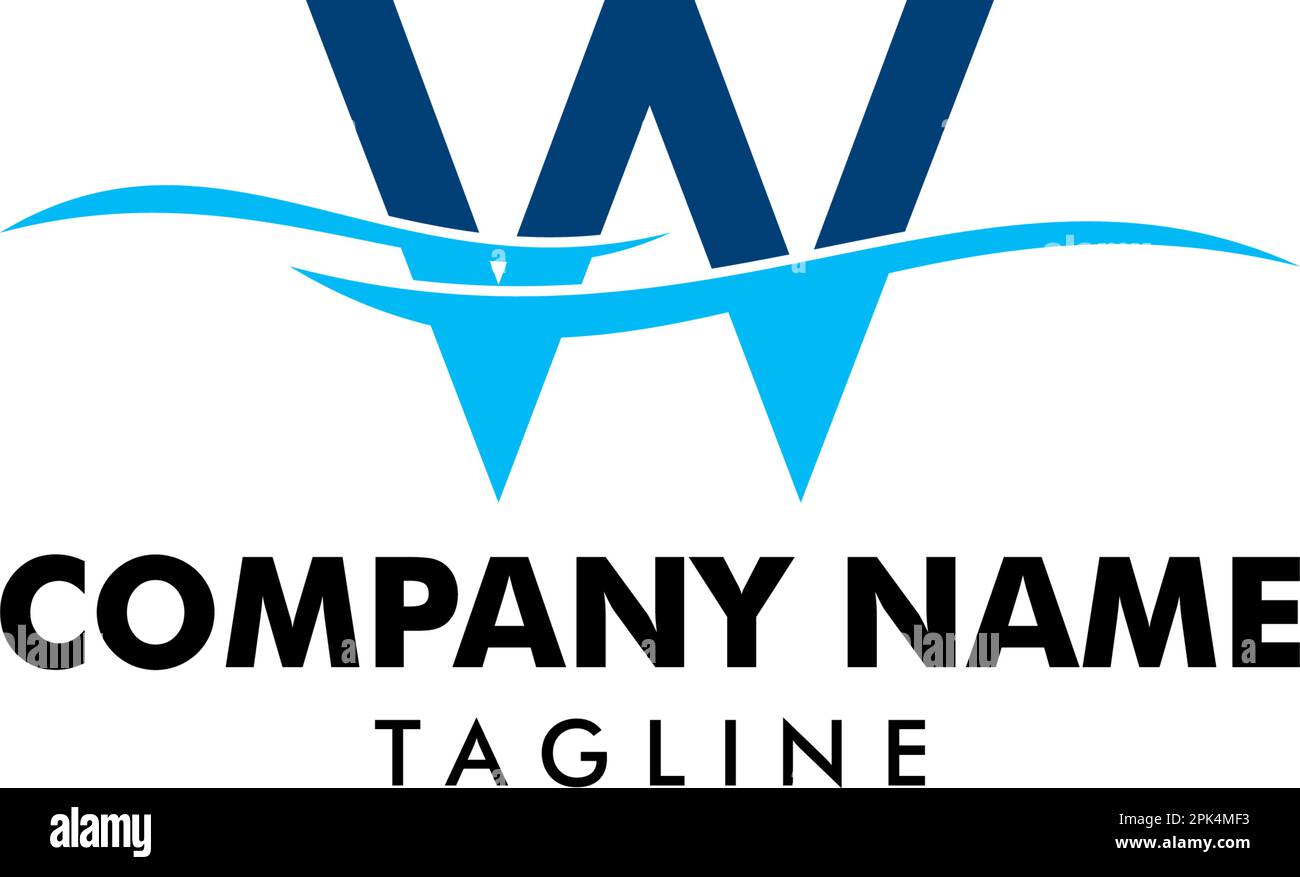 Initial Letter W Wave Water Logo Vector Icon Stock Vector Image & Art ...