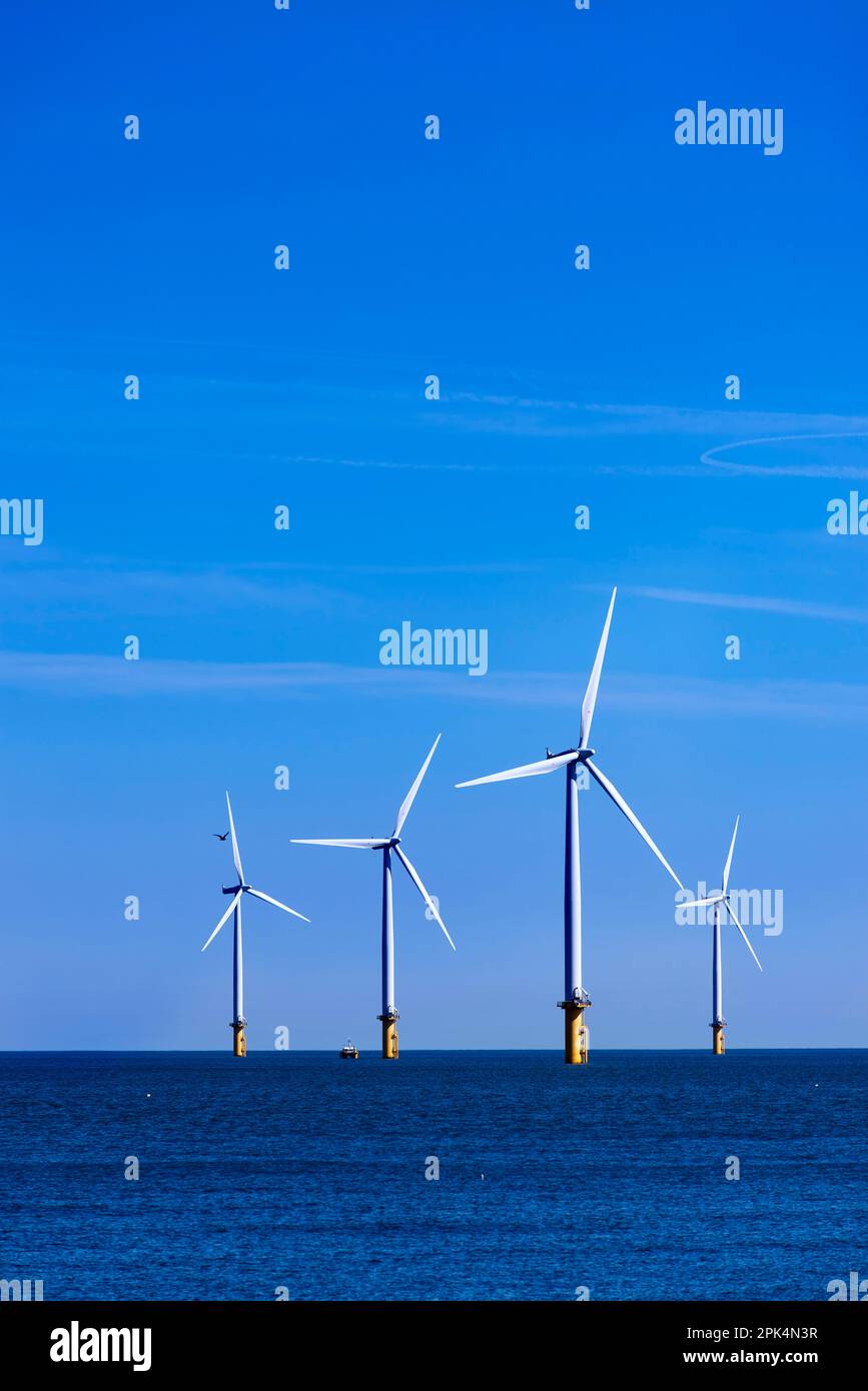 Offshore Windfarm Redcar Cleveland Stock Photo Alamy
