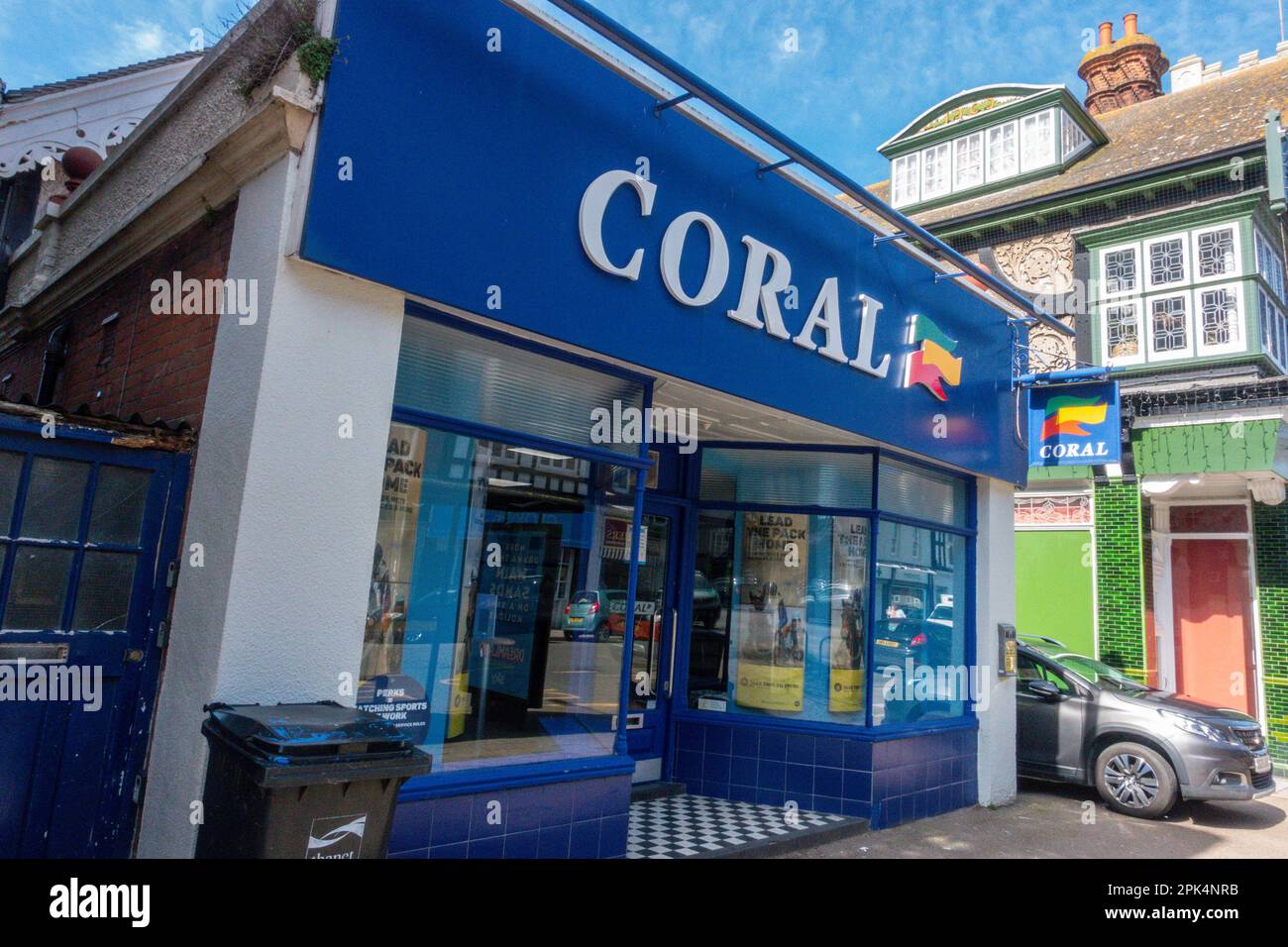 Coral,Bookmaker,Betting Shop,St Mildreds Road,Westgate on Sea,Kent Stock Photo