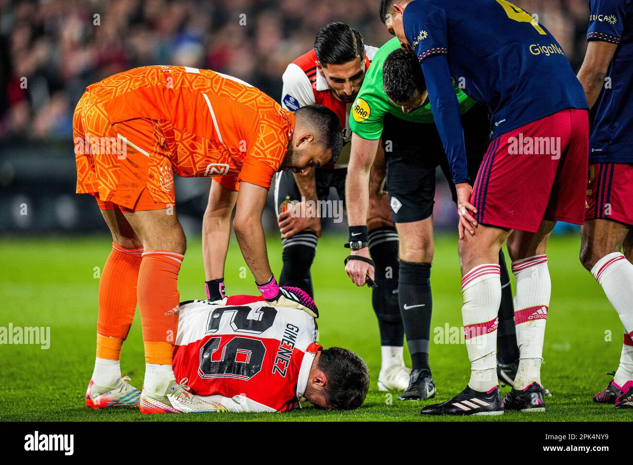 Rotterdam, Netherlands - 05/04/2023, Ajax goalkeeper Geronimo Rulli ...