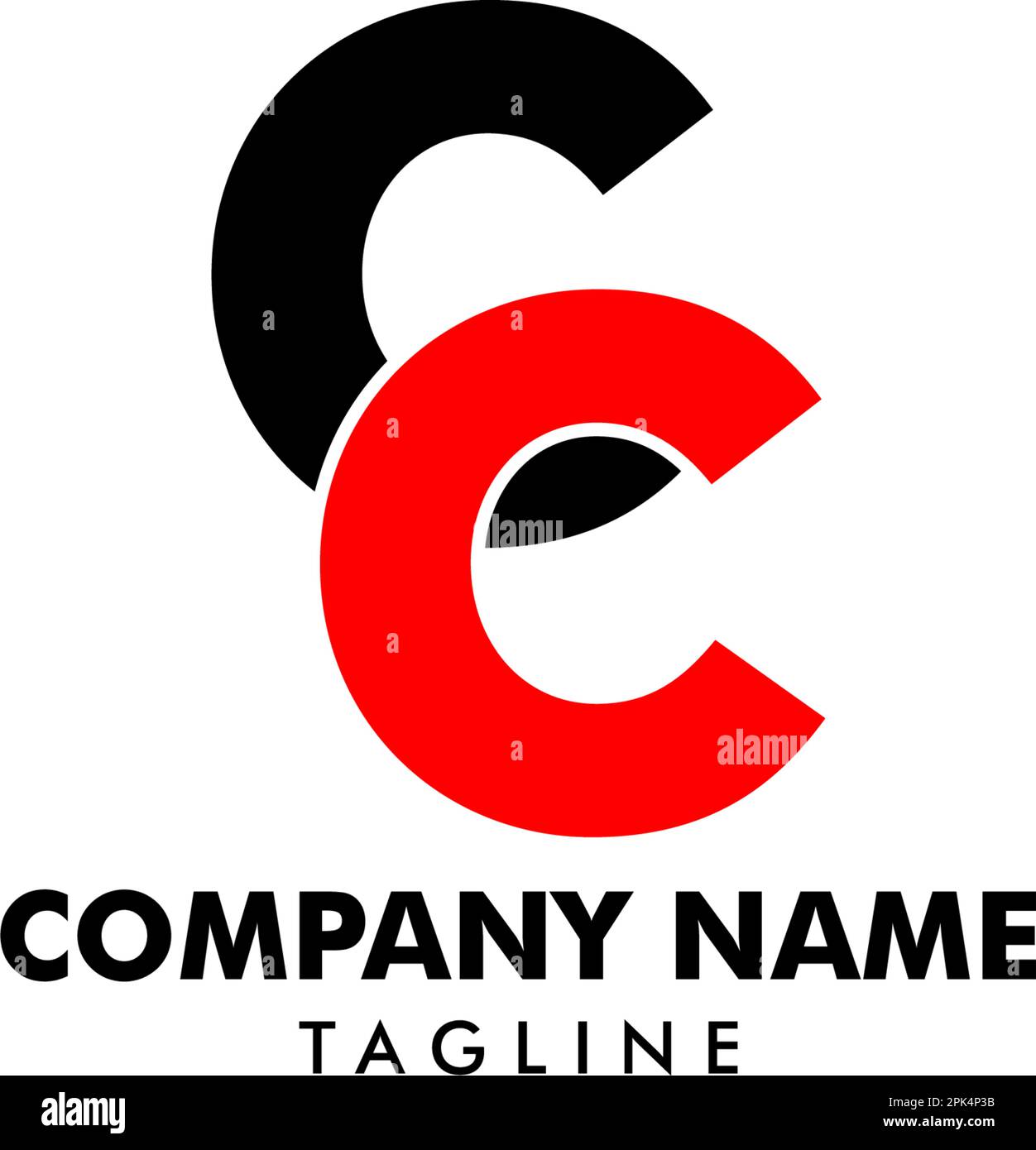 Initial Letter CC Logo Template Design Stock Vector