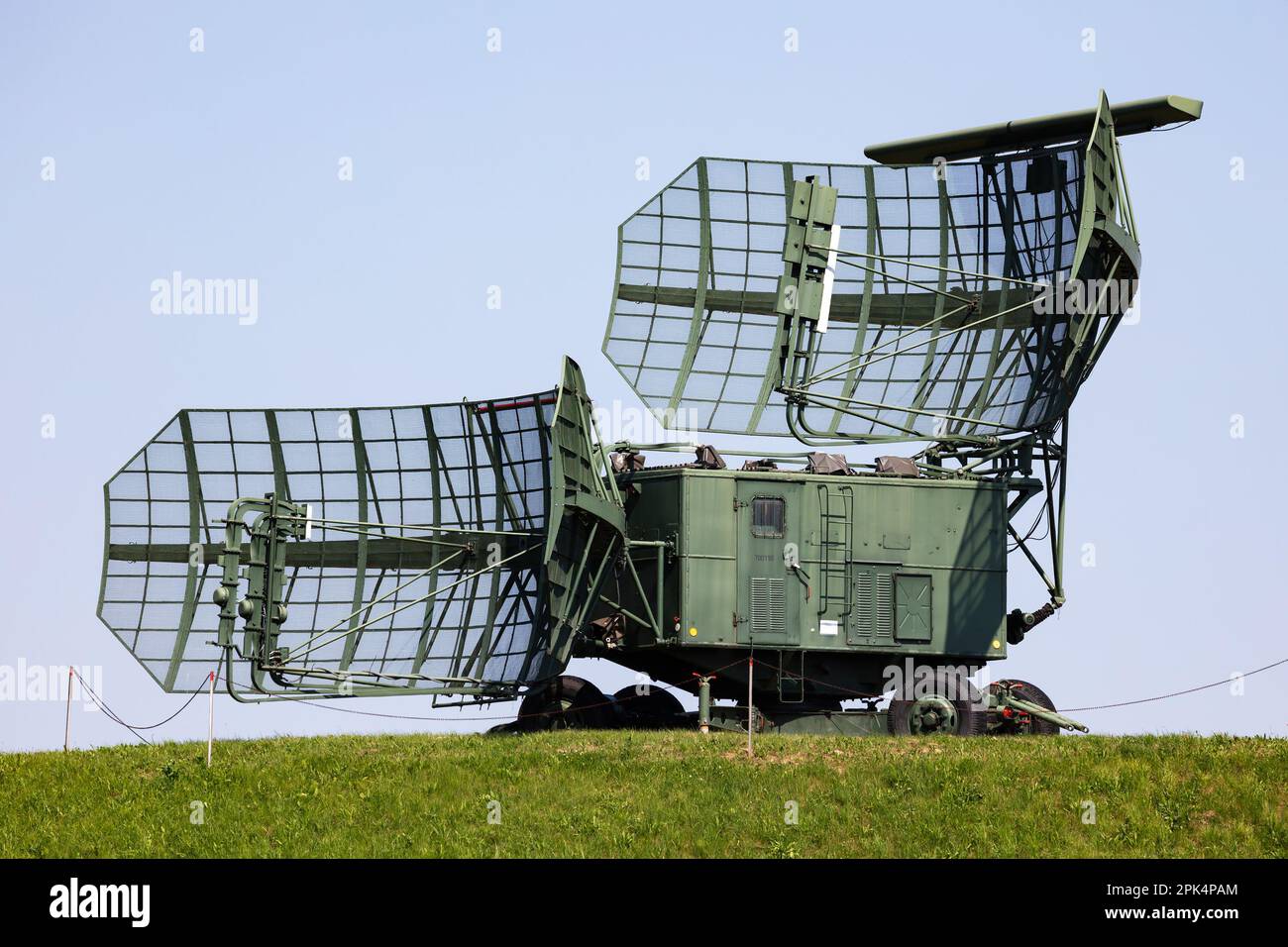 Soviet and russian military radar station with antenna. Air defense