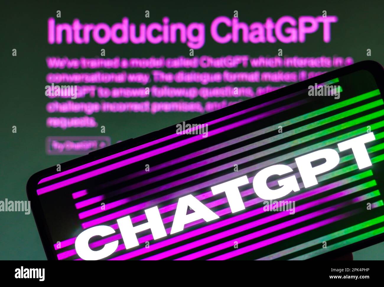 In this photo illustration the chatgpt logo is seen displayed on a