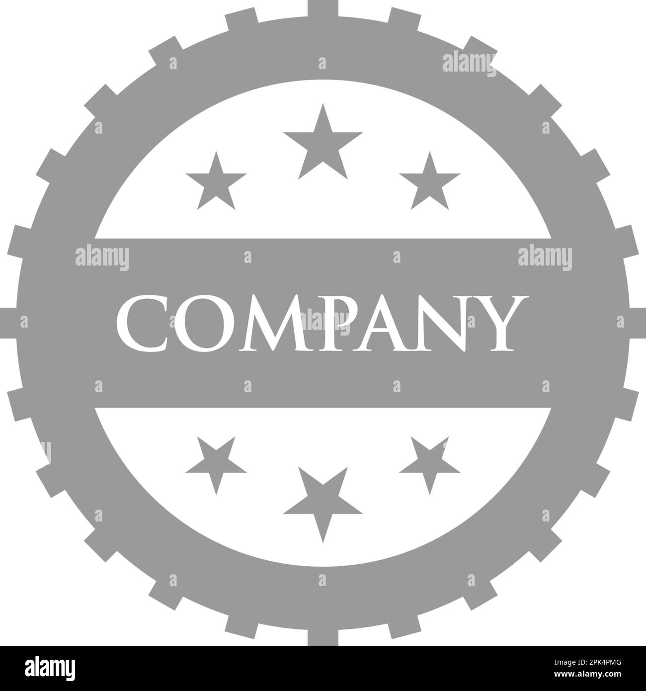 Initial Letter Gear Logo Design Template Stock Vector