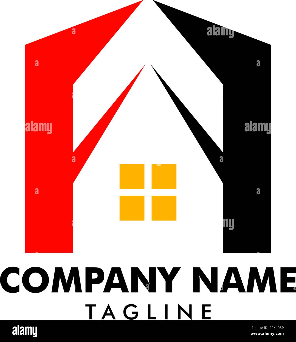 Initial Letter FF House Real Estate Logo Design Stock Vector