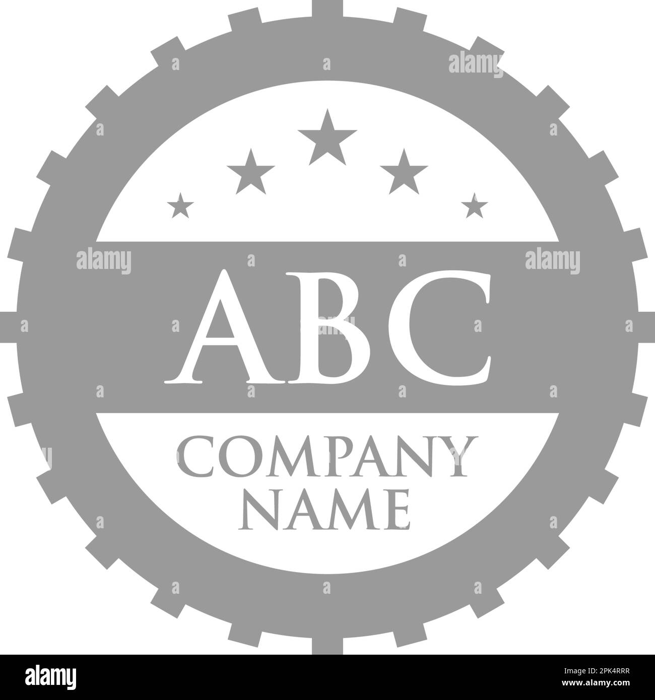 Initial Letter Gear Logo Design Template Stock Vector
